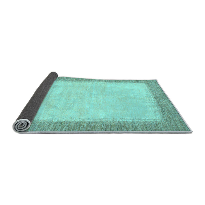 Sideview of Solid Light Blue Modern Rug, abs1424lblu