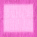 Square Machine Washable Solid Pink Modern Rug, wshabs1424pnk