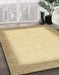 Machine Washable Abstract Mustard Yellow Rug in a Family Room, wshabs1424