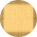 Round Solid Brown Modern Rug, abs1424brn