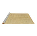 Sideview of Machine Washable Abstract Gold Rug, wshabs1425