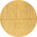 Round Solid Brown Modern Rug, abs1425brn