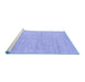 Sideview of Machine Washable Solid Blue Modern Rug, wshabs1425blu