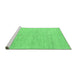 Sideview of Machine Washable Solid Emerald Green Modern Area Rugs, wshabs1425emgrn