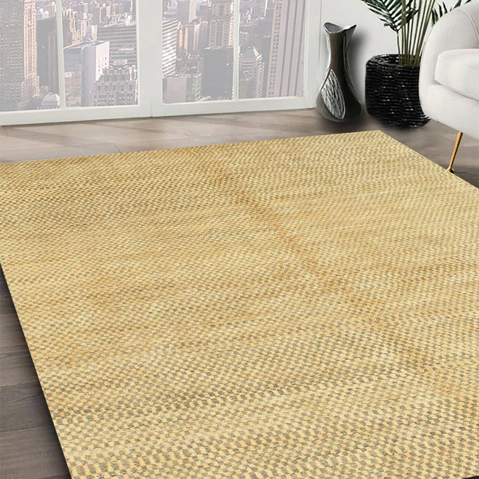 Machine Washable Abstract Gold Rug in a Family Room, wshabs1425