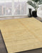 Abstract Gold Solid Rug in Family Room, abs1425