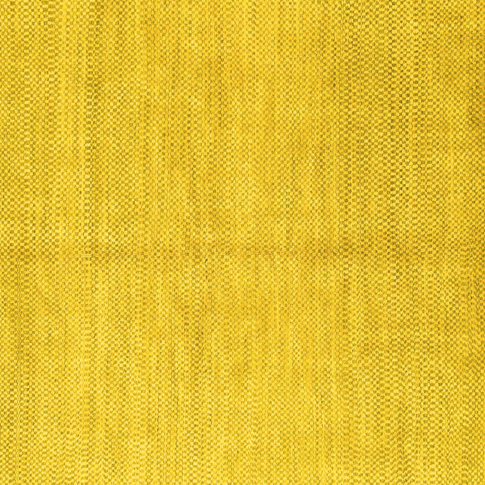 Square Machine Washable Solid Yellow Modern Rug, wshabs1425yw