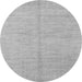 Round Solid Gray Modern Rug, abs1425gry