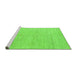 Sideview of Machine Washable Solid Green Modern Area Rugs, wshabs1425grn