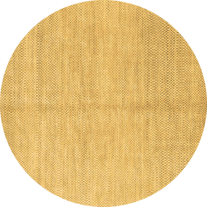Round Machine Washable Solid Brown Modern Rug, wshabs1425brn