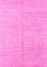 Machine Washable Solid Pink Modern Rug, wshabs1425pnk