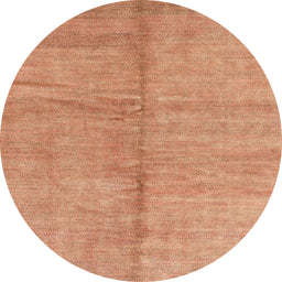 Round Abstract Orange Modern Rug, abs1426
