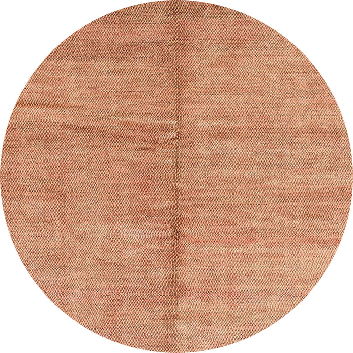 Round Abstract Orange Modern Rug, abs1426