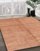 Abstract Orange Modern Rug in Family Room, abs1426