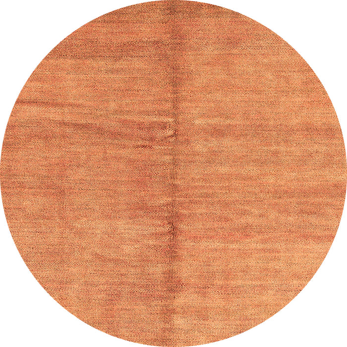 Round Abstract Orange Modern Rug, abs1426org