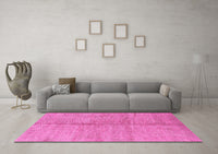 Machine Washable Abstract Pink Modern Rug, wshabs1426pnk