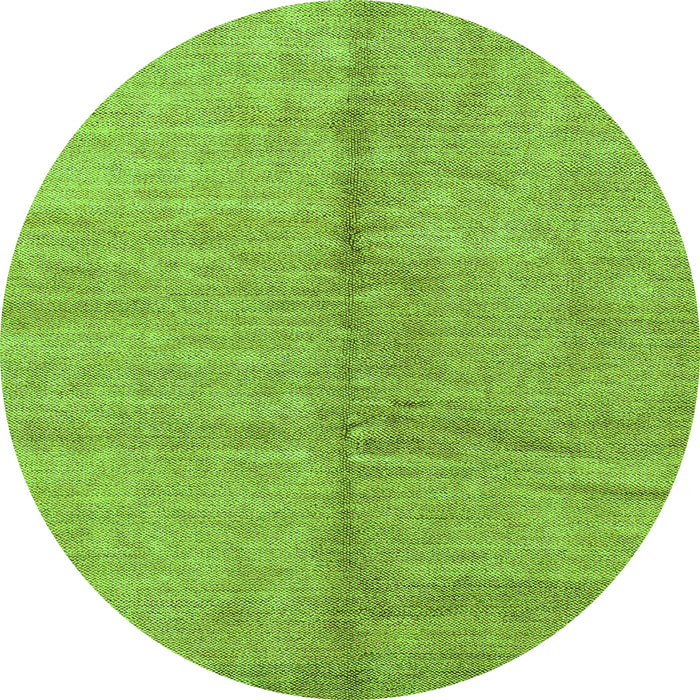 Round Abstract Green Modern Rug, abs1426grn