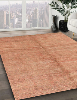 Machine Washable Abstract Orange Rug in a Family Room, wshabs1426