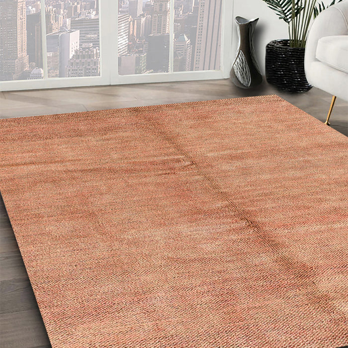Machine Washable Abstract Orange Rug in a Family Room, wshabs1426