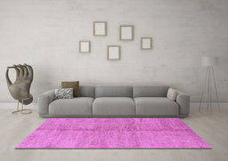 Machine Washable Abstract Purple Modern Area Rugs in a Living Room, wshabs1426pur