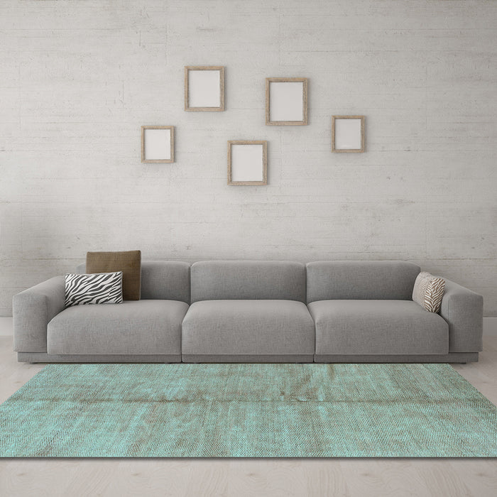 Machine Washable Abstract Light Blue Modern Rug in a Living Room, wshabs1426lblu