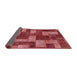 Sideview of Abstract Red Modern Rug, abs1427