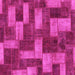 Square Machine Washable Abstract Pink Modern Rug, wshabs1427pnk