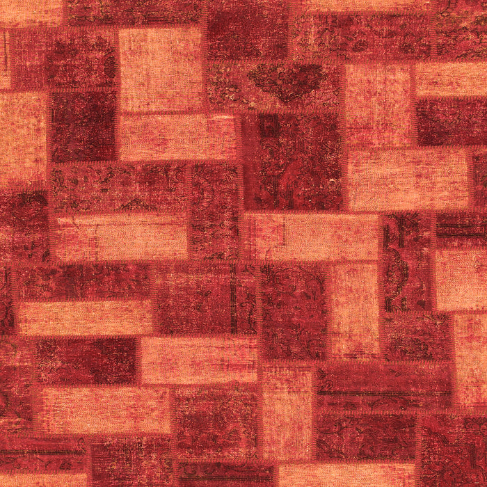 Square Abstract Orange Modern Rug, abs1427org