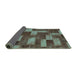 Sideview of Abstract Turquoise Modern Rug, abs1427turq