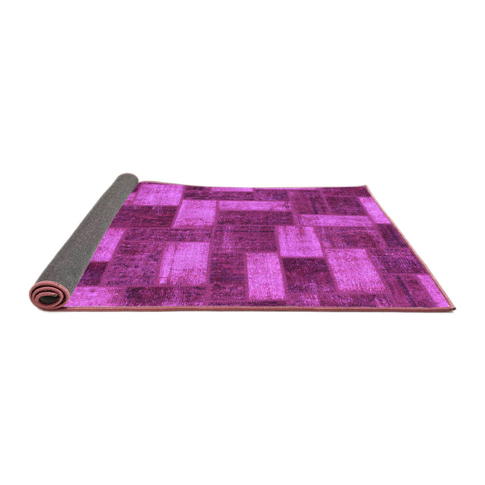 Sideview of Abstract Purple Modern Rug, abs1427pur