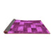 Sideview of Abstract Purple Modern Rug, abs1427pur