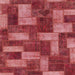 Square Abstract Red Modern Rug, abs1427