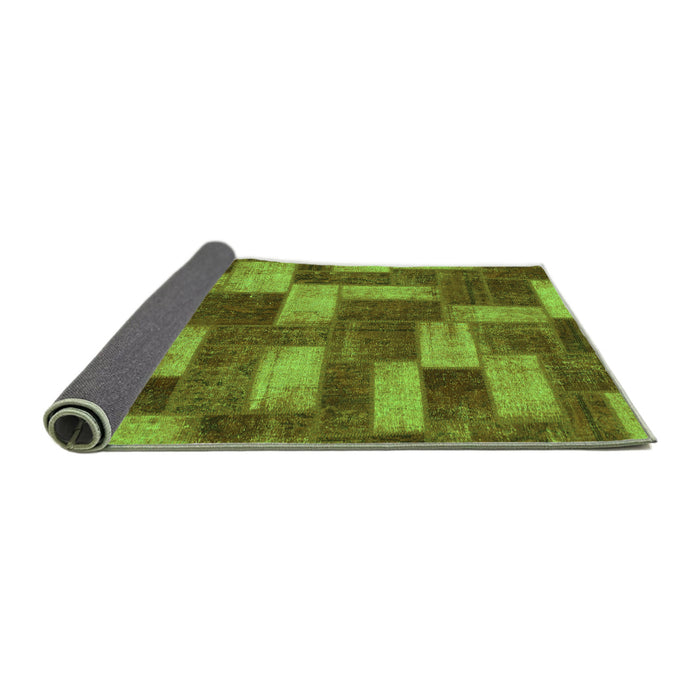 Sideview of Abstract Green Modern Rug, abs1427grn