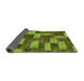 Sideview of Abstract Green Modern Rug, abs1427grn