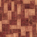 Square Abstract Brown Modern Rug, abs1427brn