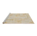 Sideview of Machine Washable Abstract Deep Peach Orange Rug, wshabs1428