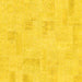 Square Machine Washable Solid Yellow Modern Rug, wshabs1428yw