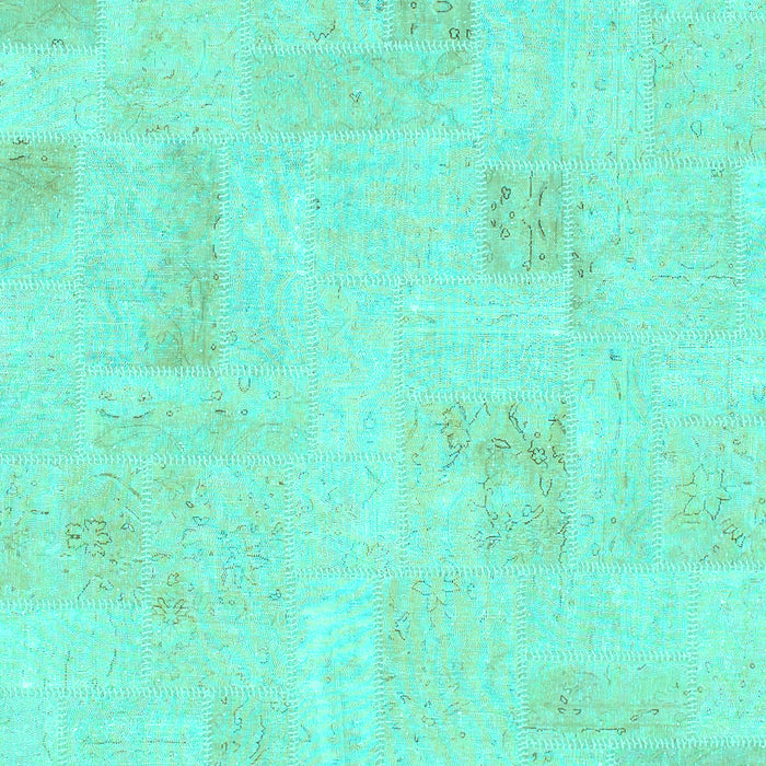 Machine Washable Solid Turquoise Modern Area Rugs, wshabs1428turq