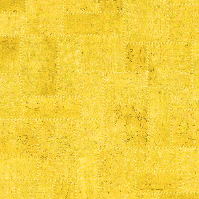 Machine Washable Solid Yellow Modern Rug, wshabs1428yw