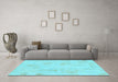 Machine Washable Solid Light Blue Modern Rug in a Living Room, wshabs1428lblu