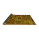 Sideview of Abstract Yellow Modern Rug, abs1429yw