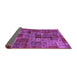 Sideview of Abstract Purple Modern Rug, abs1429pur