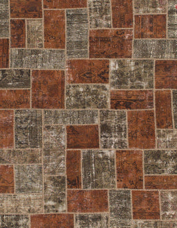 Abstract Dark Almond Brown Modern Rug, abs1429