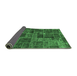 Sideview of Abstract Emerald Green Modern Rug, abs1429emgrn