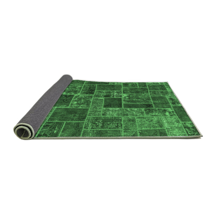 Sideview of Abstract Emerald Green Modern Rug, abs1429emgrn