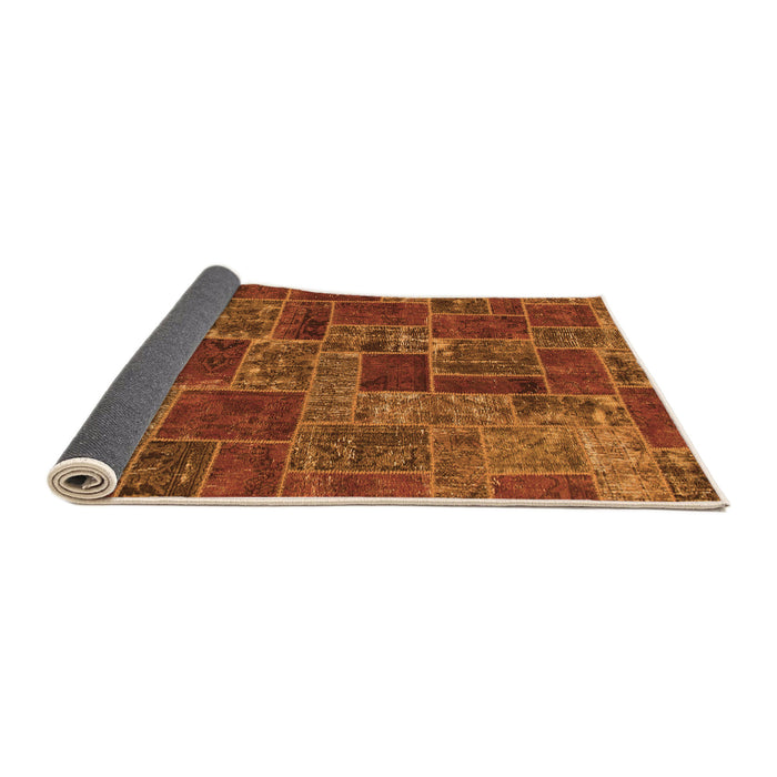 Sideview of Abstract Orange Modern Rug, abs1429org