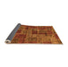 Sideview of Abstract Orange Modern Rug, abs1429org