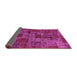 Sideview of Abstract Pink Modern Rug, abs1429pnk