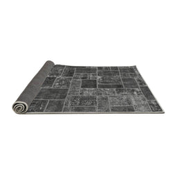 Sideview of Abstract Gray Modern Rug, abs1429gry