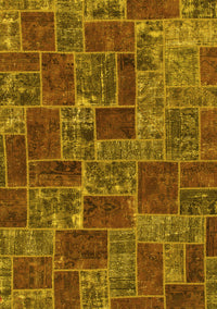 Abstract Yellow Modern Rug, abs1429yw